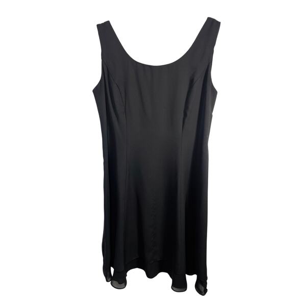 Virgo, Size Small, Black Sleeveless Cocktail Dress, Tiered Chiffon Hem, Altered - Picture 1 of 6